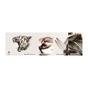 Mostră tapet autocolant Deluxe Sticker - Știți deja cine este la conducere - Abstracția, Tigru, Animale - 100x30 cm
