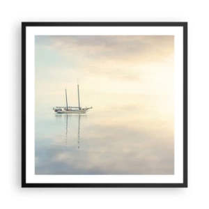 Poster în ramă neagră - În tăcerea mării - 60x60 cm