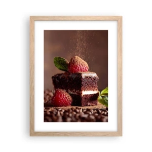 Poster în ramă de stejar deschis - Viața este dulce - 30x40 cm