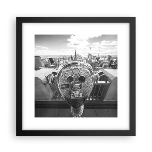 Poster în ramă neagră - Orașul de deasupra orașelor - 30x30 cm