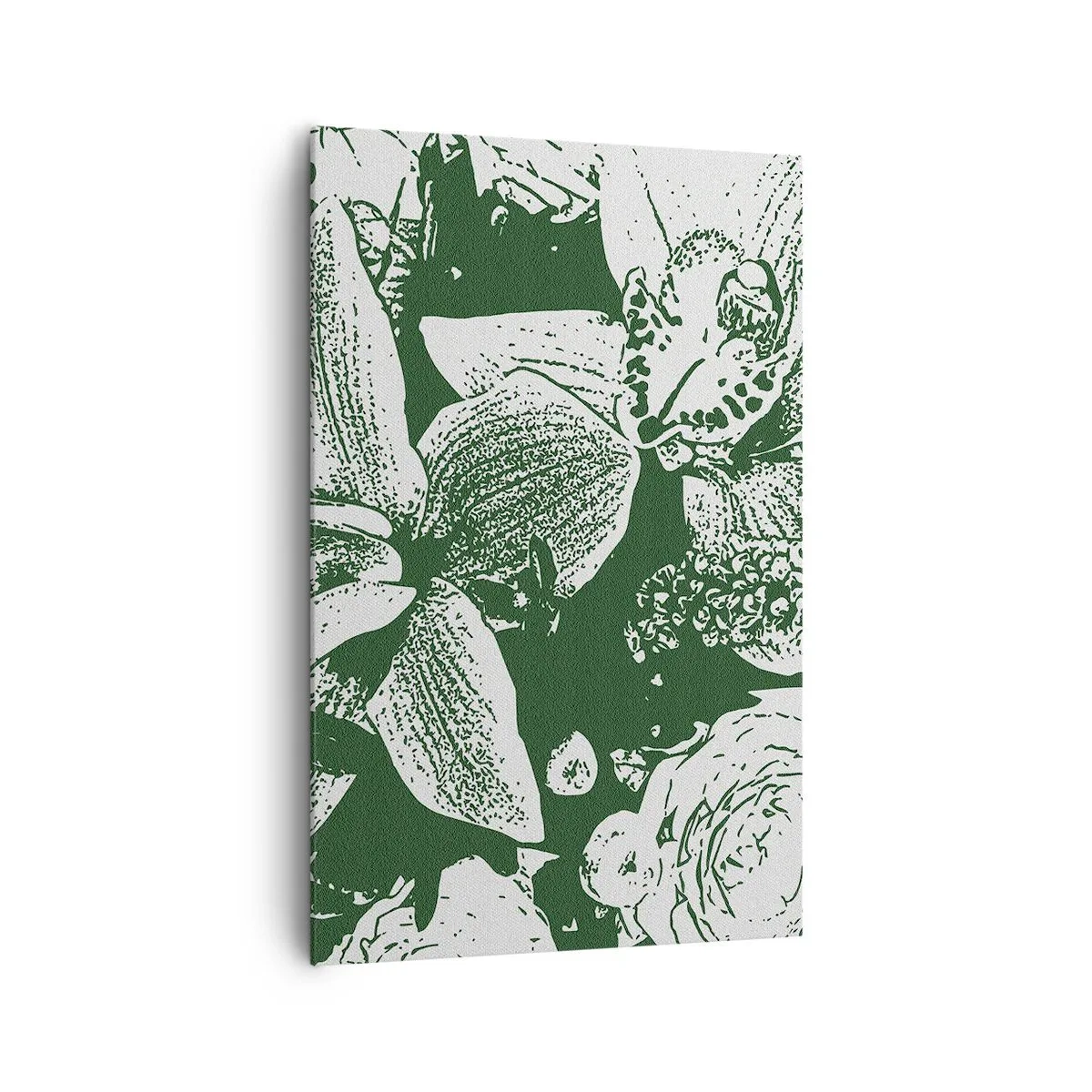 Tablou pe pânză - Buchet - o lume de verde - 80x120 cm