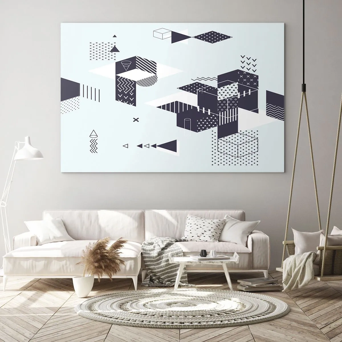 Tablou pe sticlă - În sufletul matematicii - 100x70 cm
