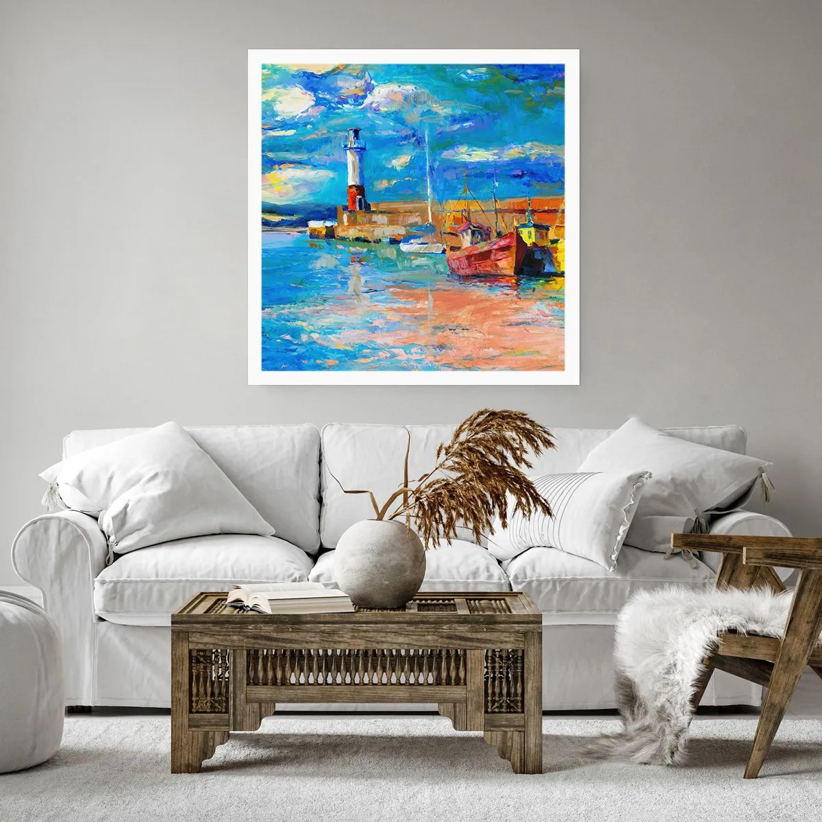 Poster - După-amiază în golful de curcubeu - 50x50 cm