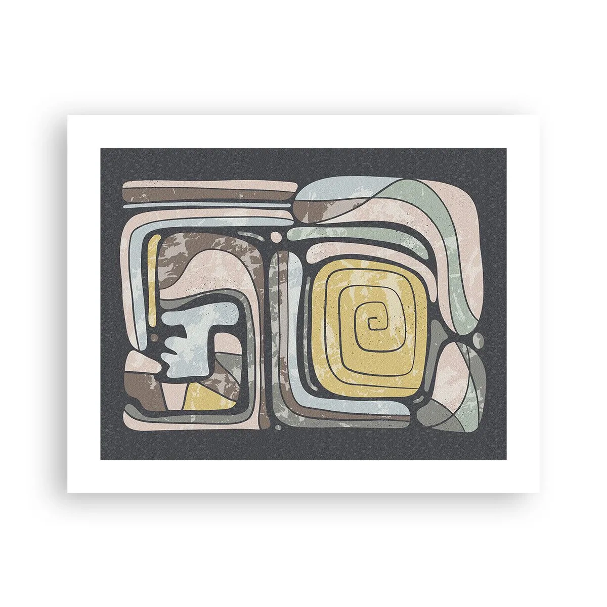 Poster - Abstracție în spirit precolumbian - 50x40 cm