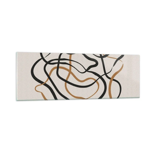 Tablou pe sticlă - Totul s-a încurcat - 90x30 cm