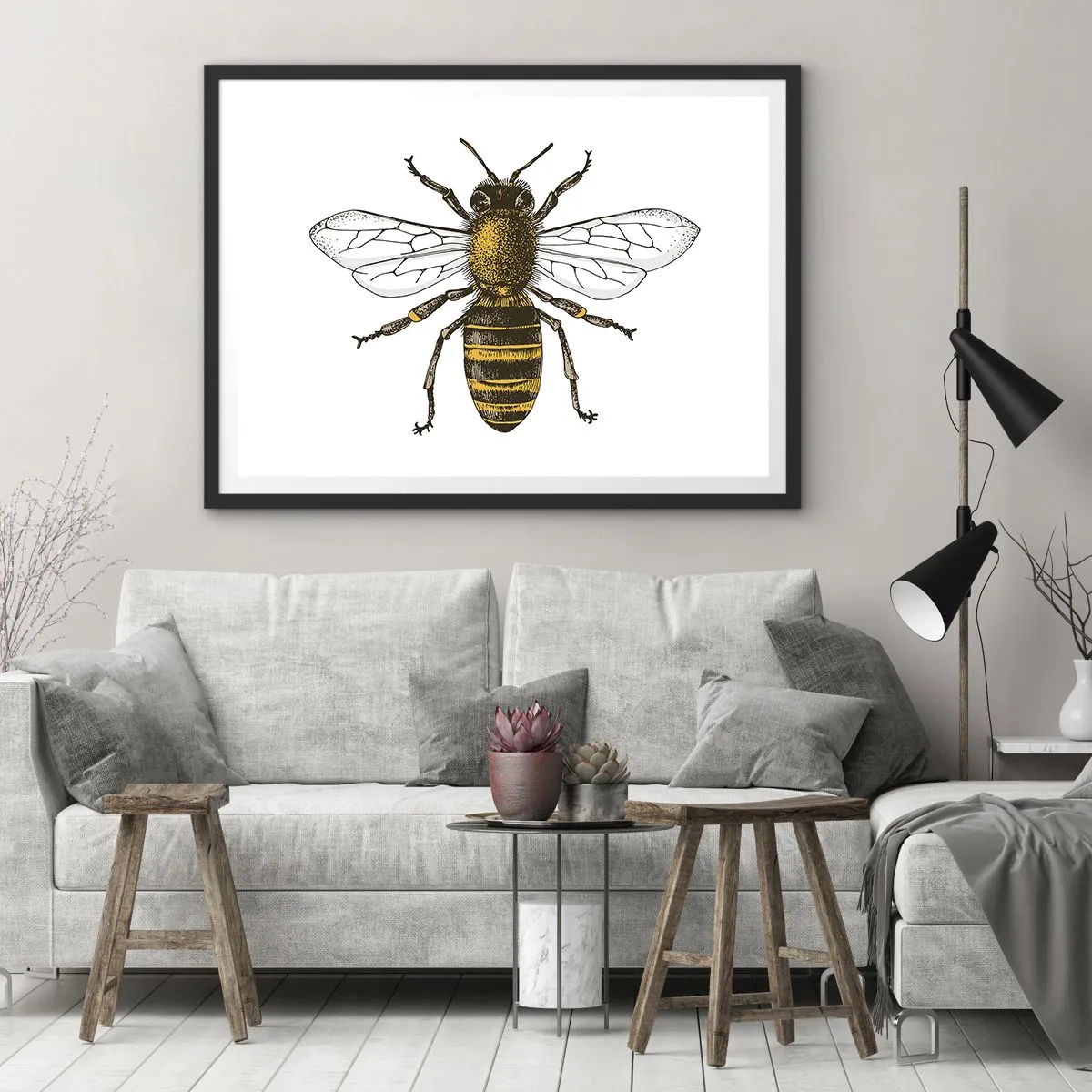 Poster în ramă neagră - Frumoasă și bună - 40x30 cm