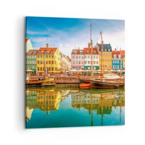 Tablou pe pânză - Spre o apă netedă ca o oglindă - 60x60 cm