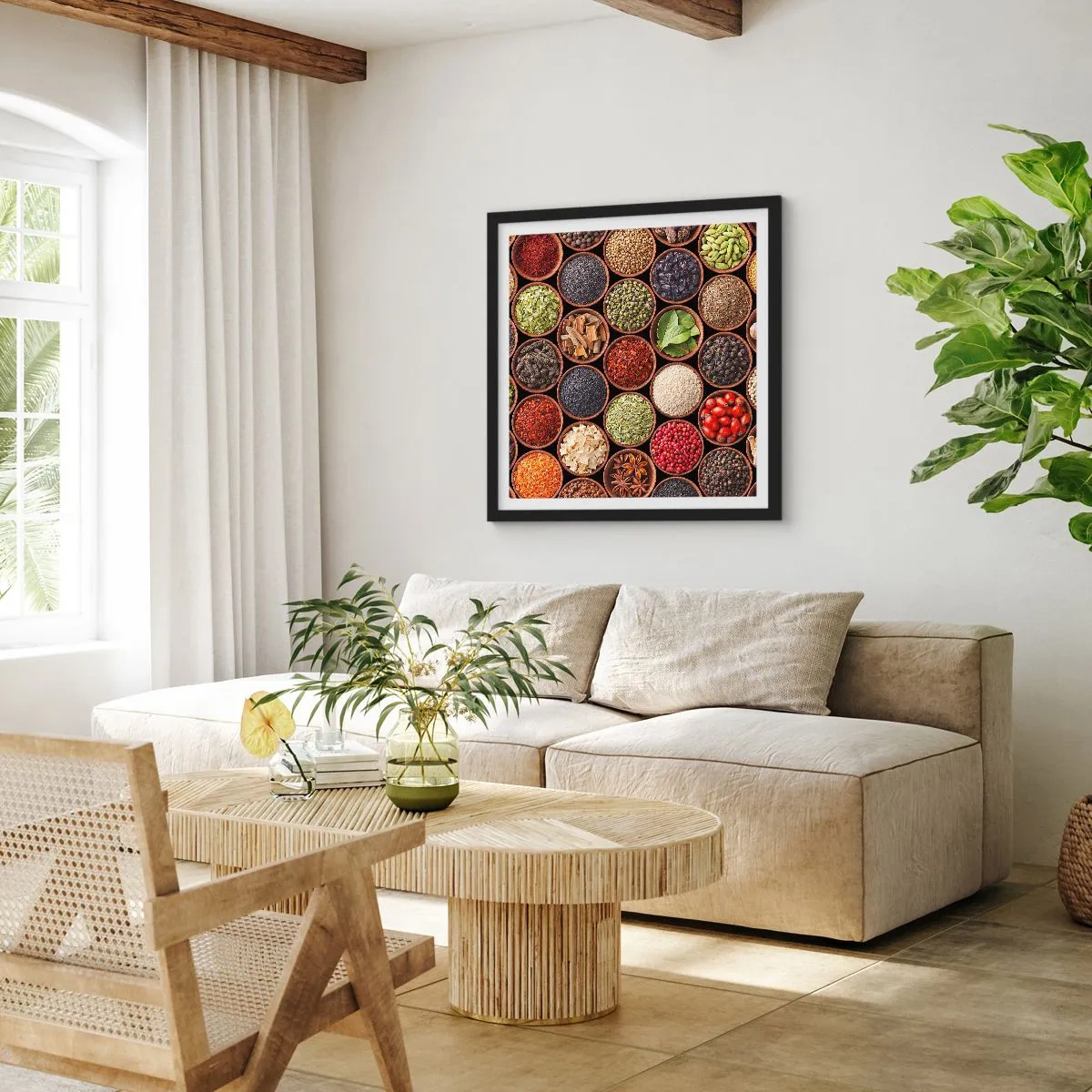 Poster în ramă neagră - Toate gusturile lumii - 30x30 cm