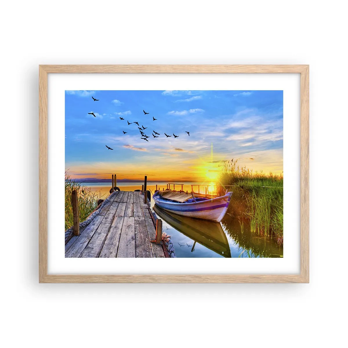 Poster în ramă de stejar deschis - La revedere, până mâine - 50x40 cm