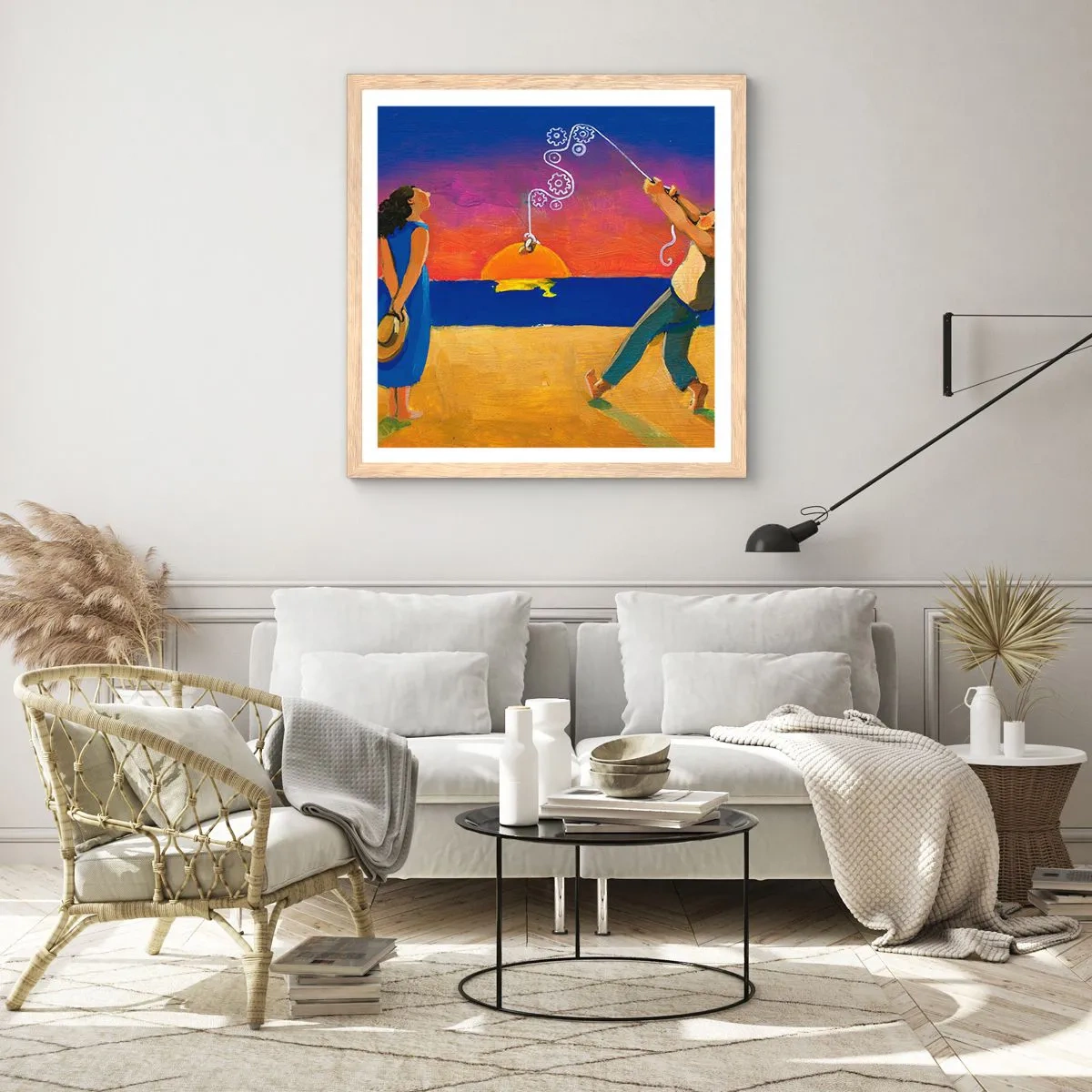 Poster în ramă de stejar deschis - Mai mult decât o stea din cer - 50x50 cm