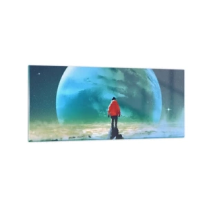 Tablou pe sticlă - Descoperitorul unui nou ținut - 120x50 cm