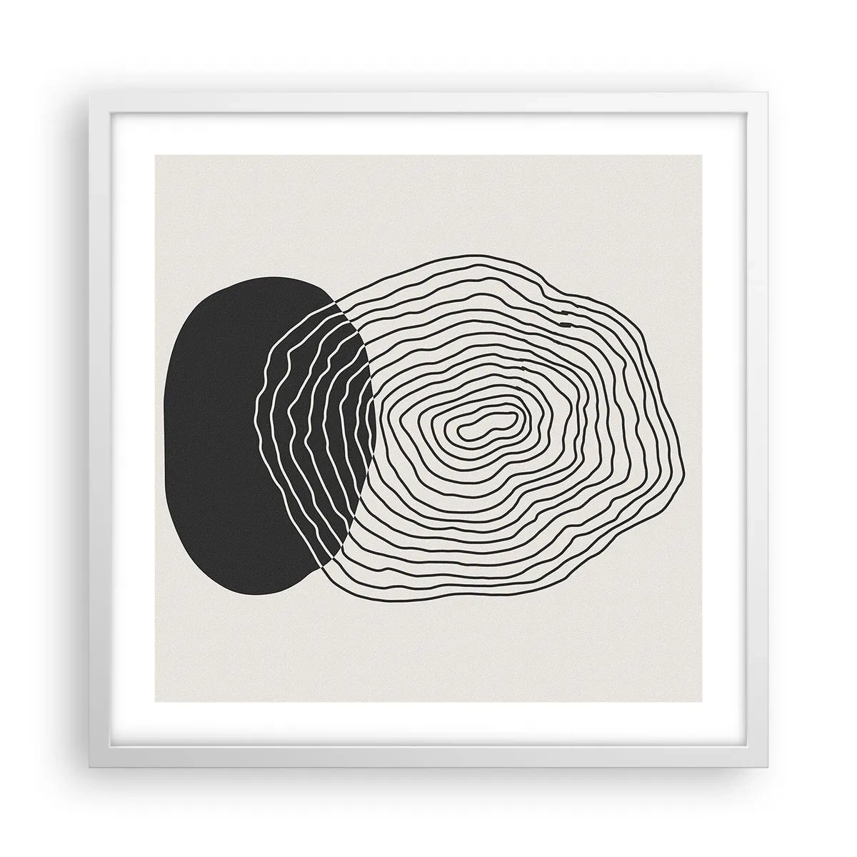 Poster în ramă albă - Persistență și vibrațiile - 50x50 cm