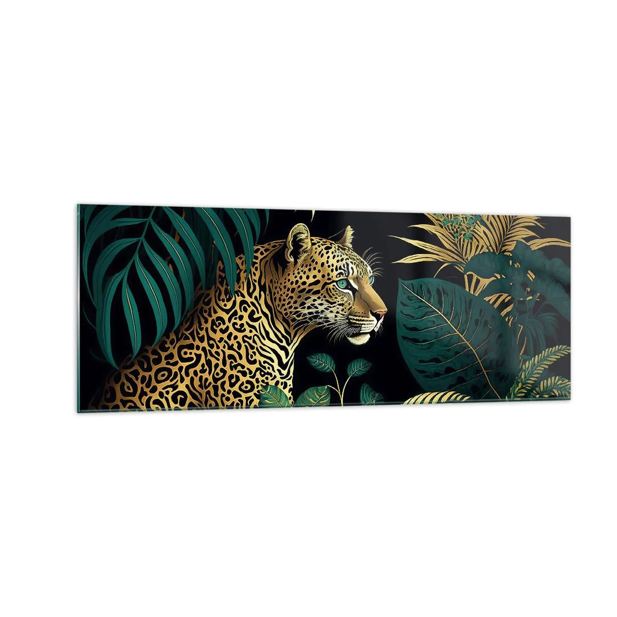 Tablou pe sticlă - Domnitorul junglei - 140x50 cm
