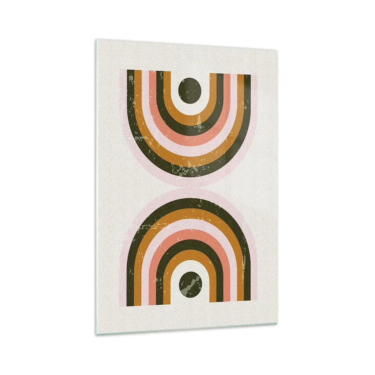 Tablou pe sticlă - Abstracție dublă - 70x100 cm