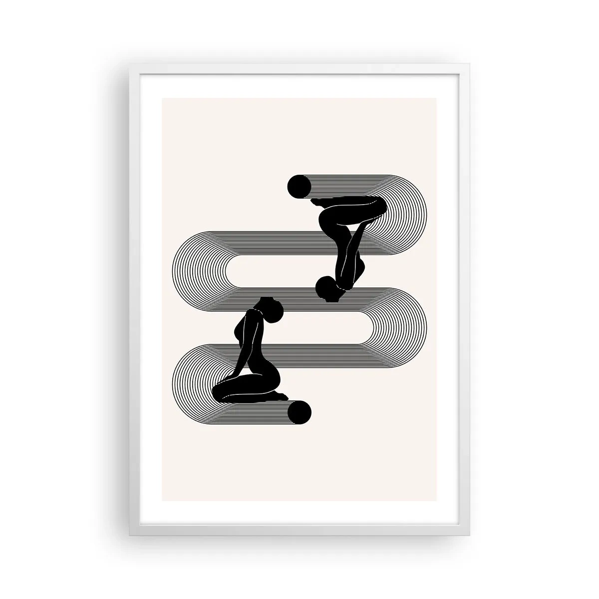 Poster în ramă albă - Simetrie senzuală - 50x70 cm