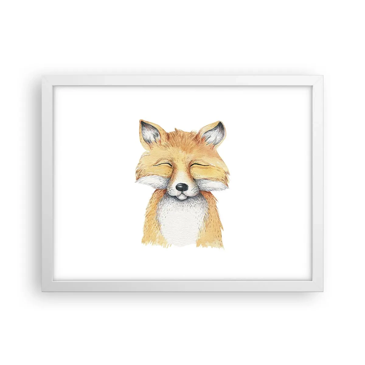 Poster în ramă albă - Mofturi de vulpe - 40x30 cm