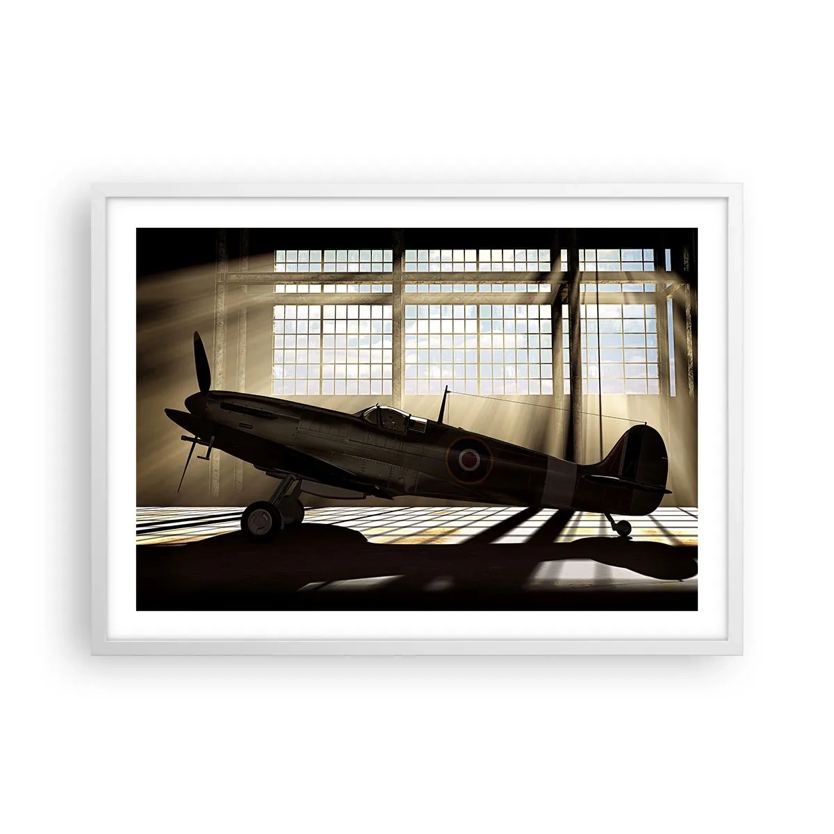 Poster în ramă albă - Odihna războinicului - 70x50 cm