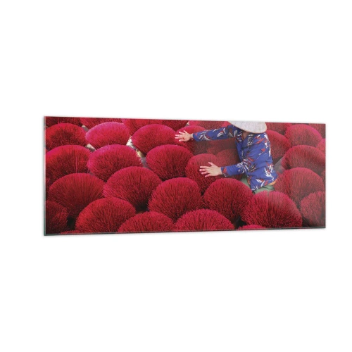 Tablou pe sticlă - Într-un câmp de orez - 140x50 cm