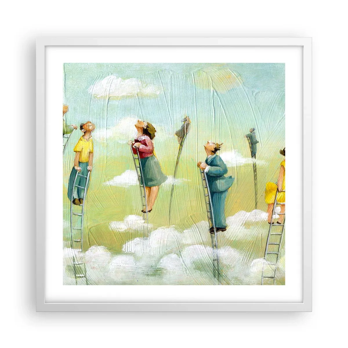 Poster în ramă albă - Urmează-ți visul - 50x50 cm