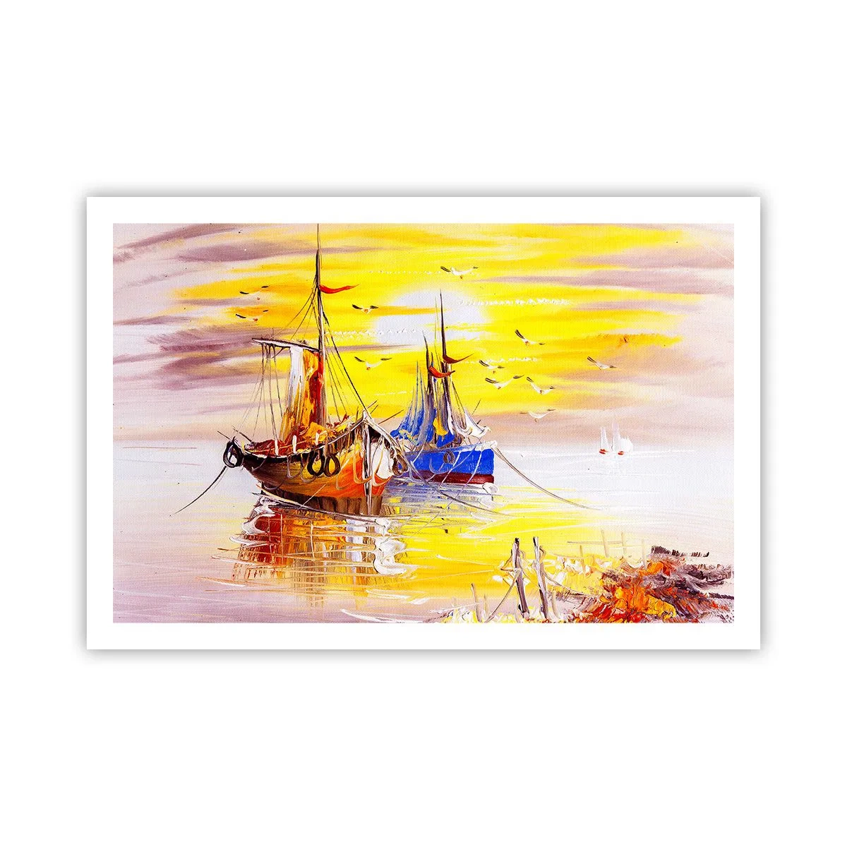 Poster - O binemeritată odihnă în port - 91x61 cm