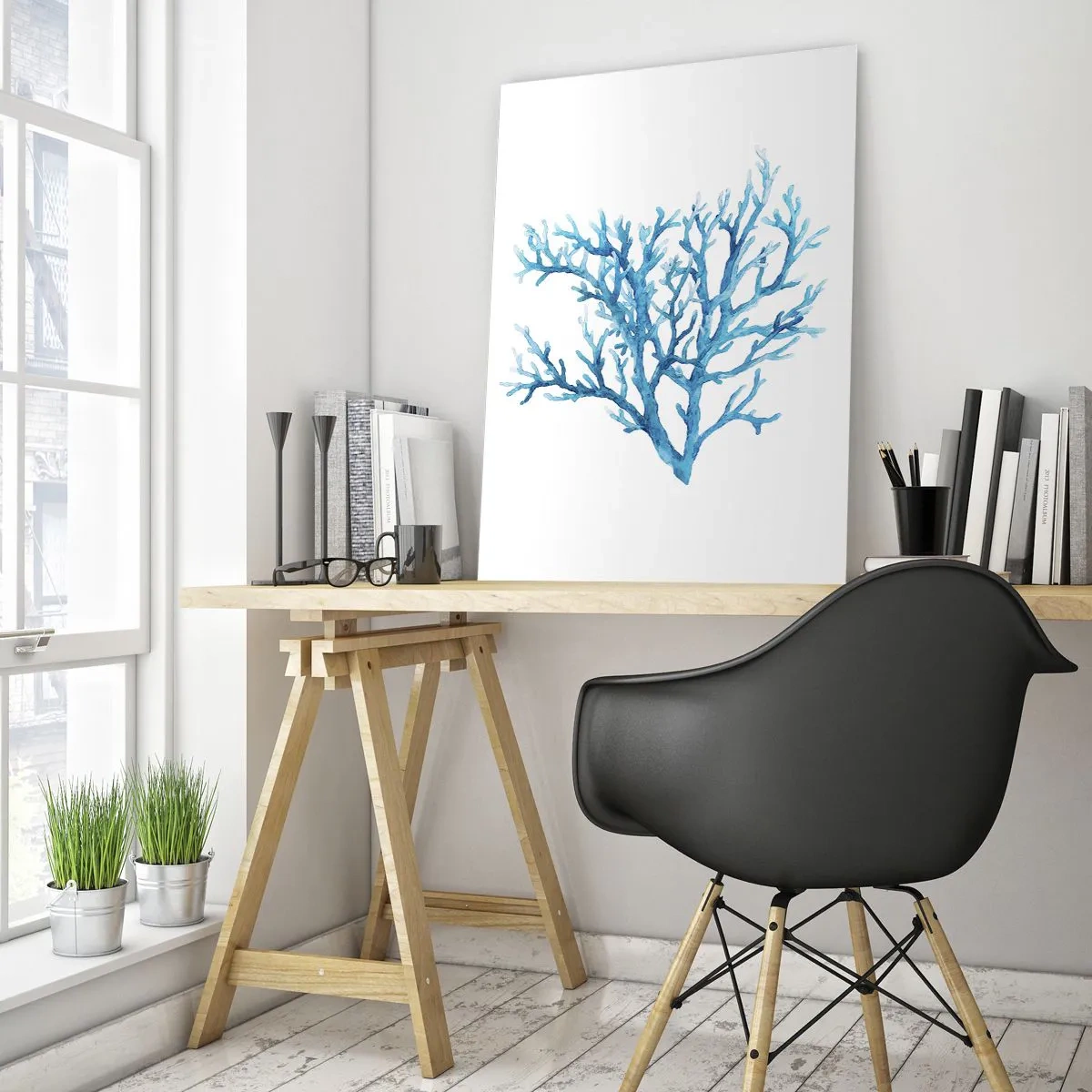 Tablou pe sticlă - Filigranul marin - 80x120 cm