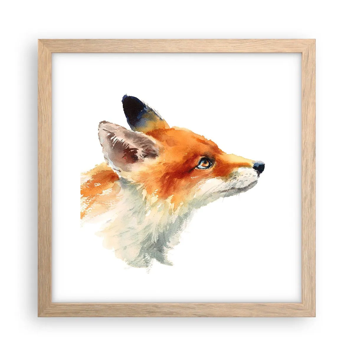 Poster în ramă de stejar deschis - Nu poți fi niciodată prea atent - 30x30 cm