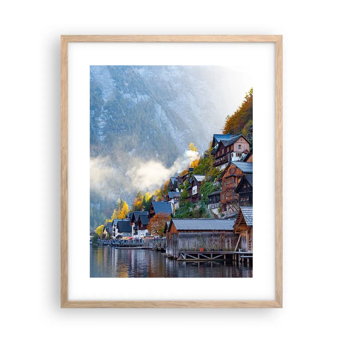 Poster în ramă de stejar deschis - Atmosferă alpină - 40x50 cm
