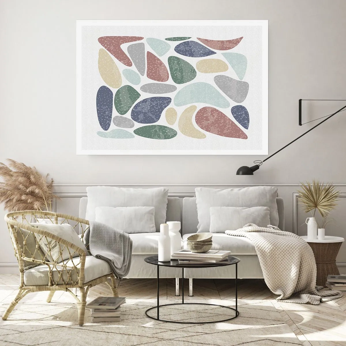 Poster - Un mozaic de culori pudrate - 91x61 cm