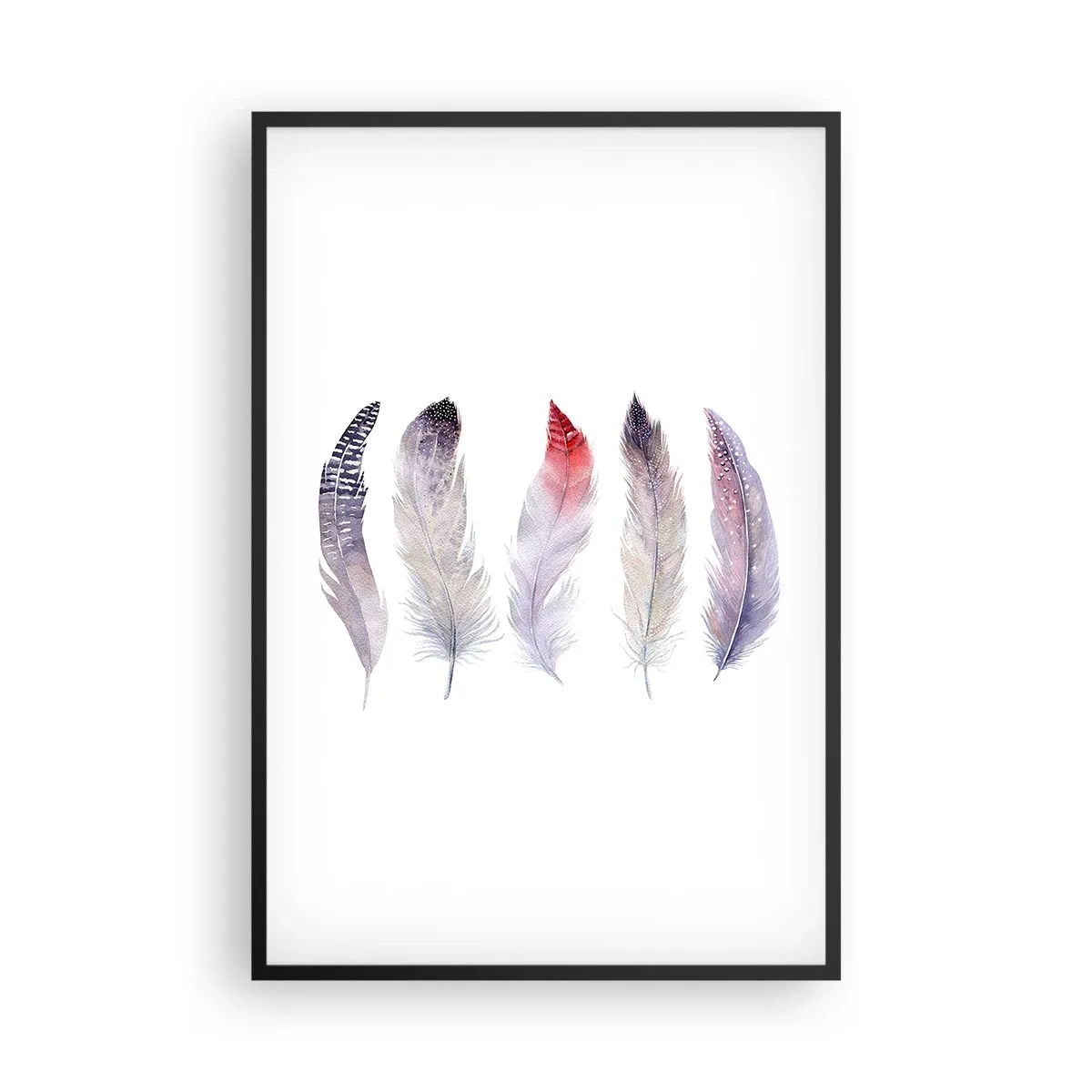 Poster în ramă neagră - Delicate ca o ceață multicoloră - 61x91 cm