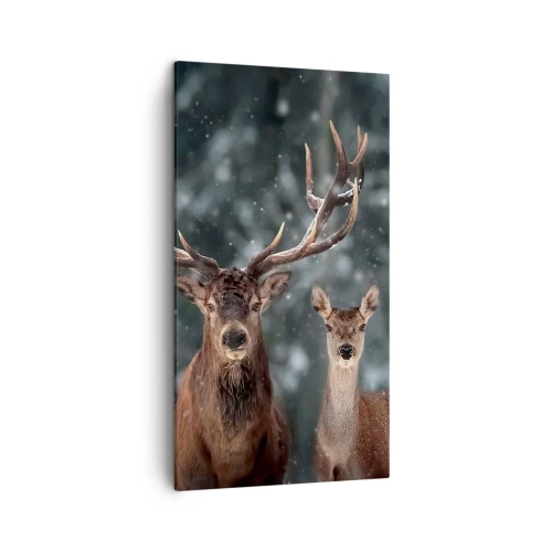 Tablou pe pânză - Stăpânul pădurii și soția sa - 45x80 cm