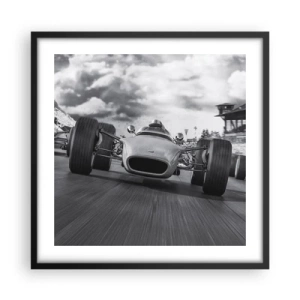 Poster în ramă neagră - Cai putere! - 50x50 cm