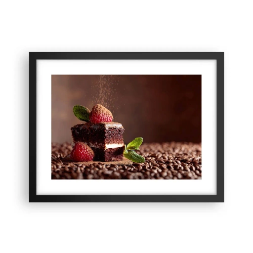 Poster în ramă neagră - Viața este dulce - 40x30 cm