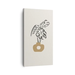 Tablou pe pânză - Monstera - decorarea casei - 45x80 cm