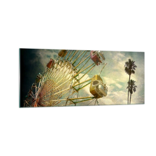 Tablou pe sticlă - Hai la distracție… - 100x40 cm