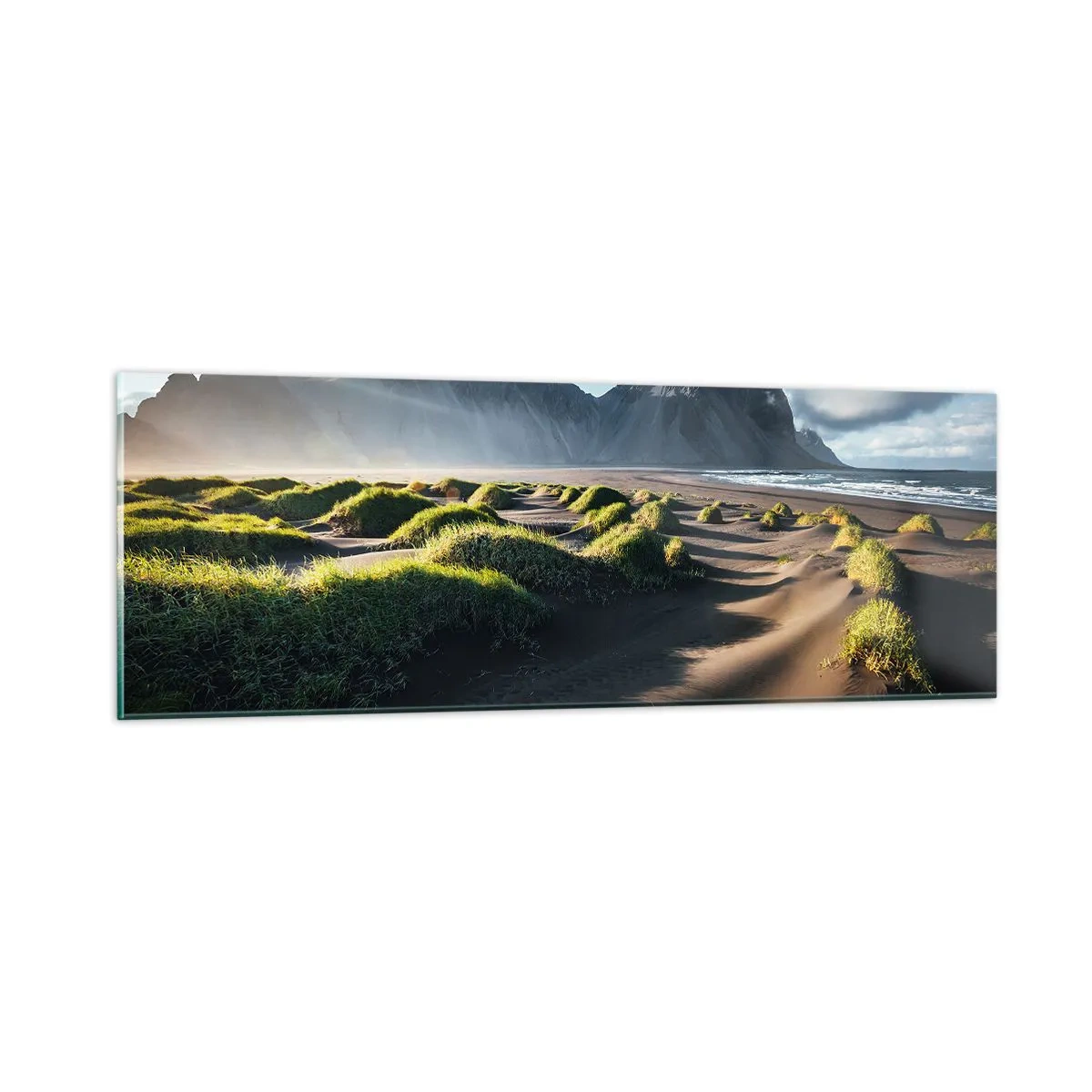 Tablou pe sticlă - Armonia elementelor - 90x30 cm