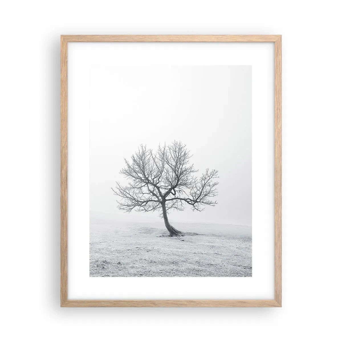 Poster în ramă de stejar deschis - Împotriva neantului - 40x50 cm
