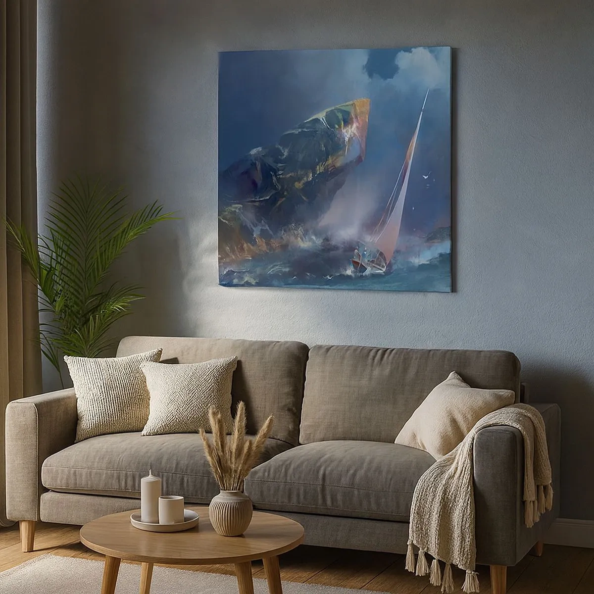 Tablou pe pânză - Cine îndrăznește, câștigă - 30x30 cm