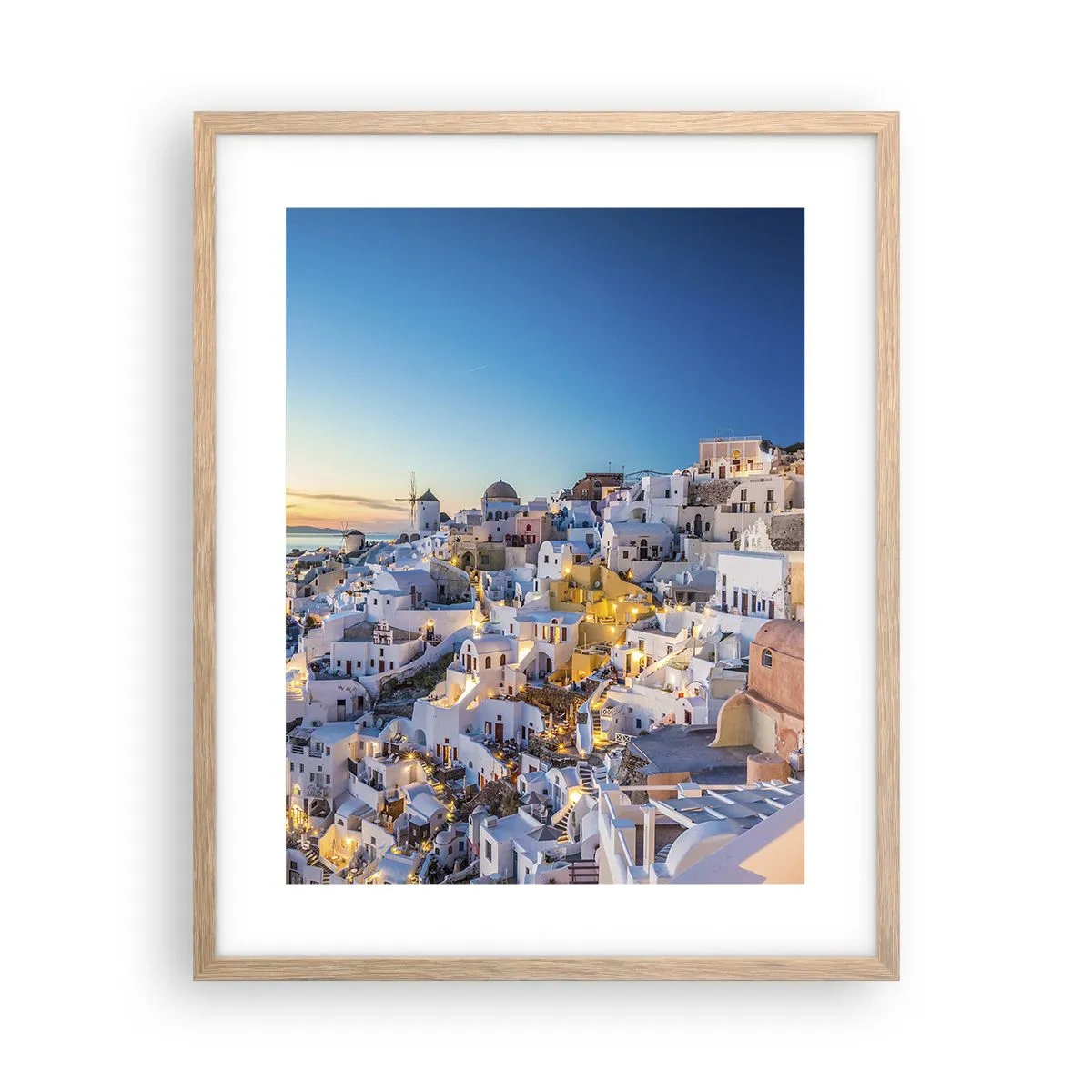 Poster în ramă de stejar deschis - Esența grecității - 40x50 cm