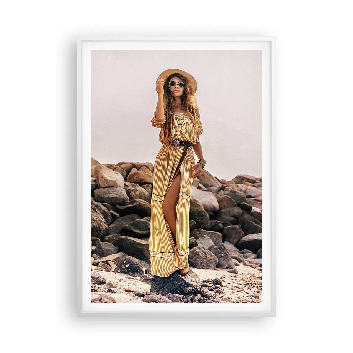 Poster în ramă albă - Magia pietrelor - 70x100 cm