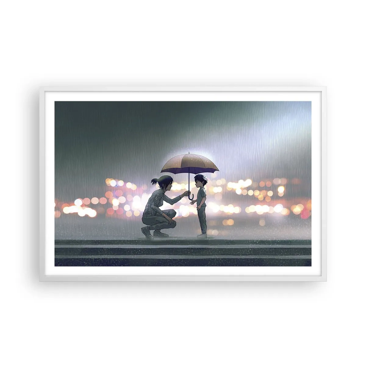 Poster în ramă albă - Și totul este bine acum - 91x61 cm