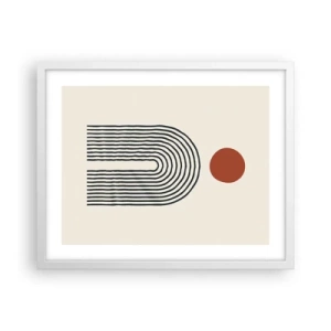 Poster în ramă albă - Magnetismul formelor și al culorilor - 50x40 cm