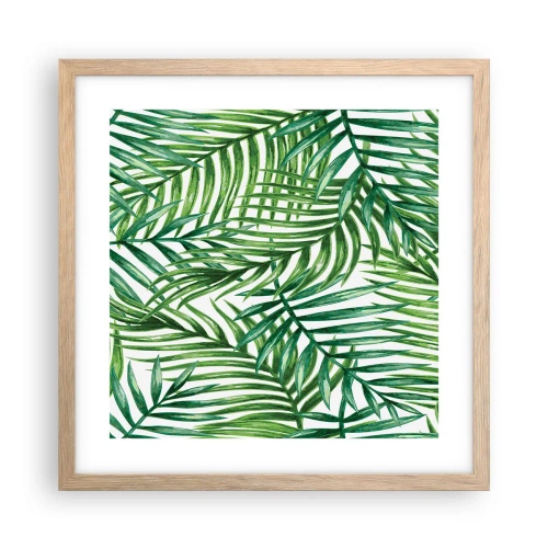 Poster în ramă de stejar deschis - Sub bolta verde - 40x40 cm