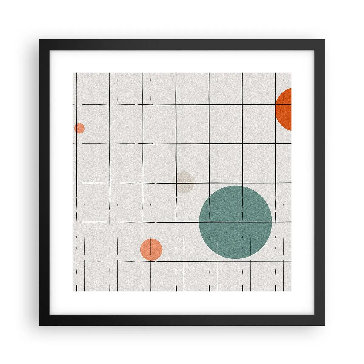Poster în ramă neagră - În capcană. Noi sau ele? - 40x40 cm