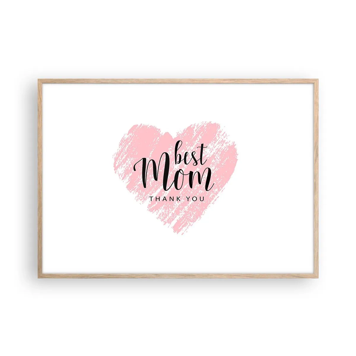 Poster în ramă de stejar deschis - Întotdeauna la momentul potrivit - 100x70 cm