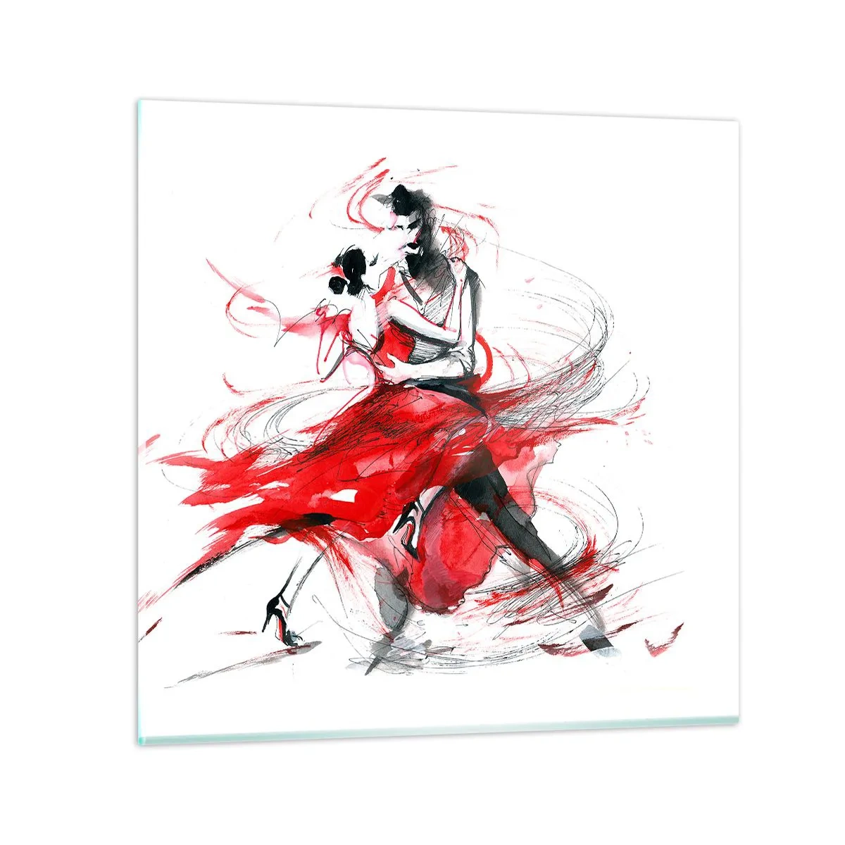 Tablou pe sticlă - Tango - ritmul pasiunii - 40x40 cm
