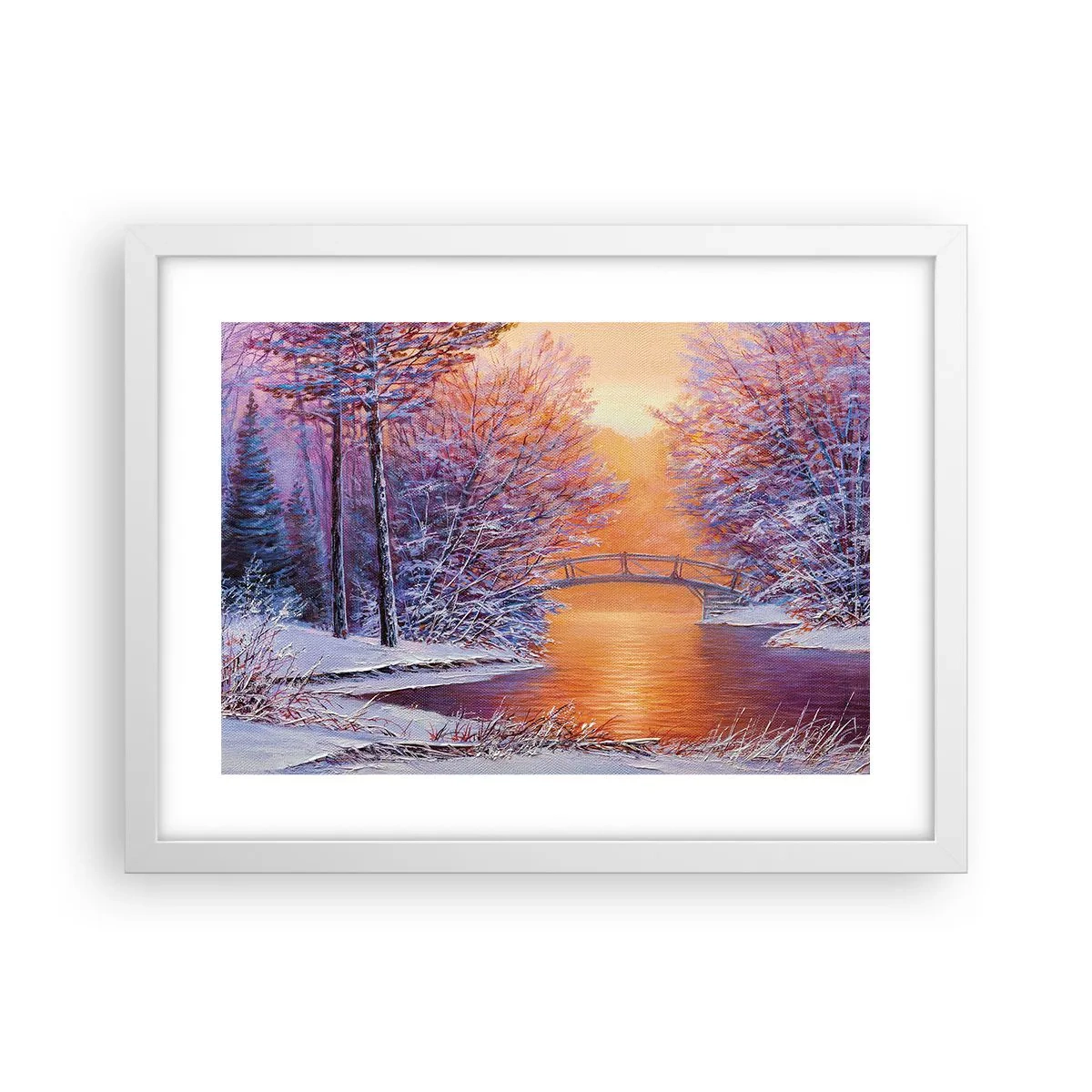 Poster în ramă albă - Hai să ne întâlnim aici - 40x30 cm