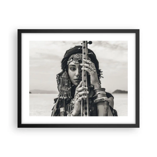 Poster în ramă neagră - Muzica orientală în sine - 50x40 cm
