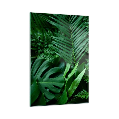 Tablou pe sticlă - Înfășurate în verde - 50x70 cm