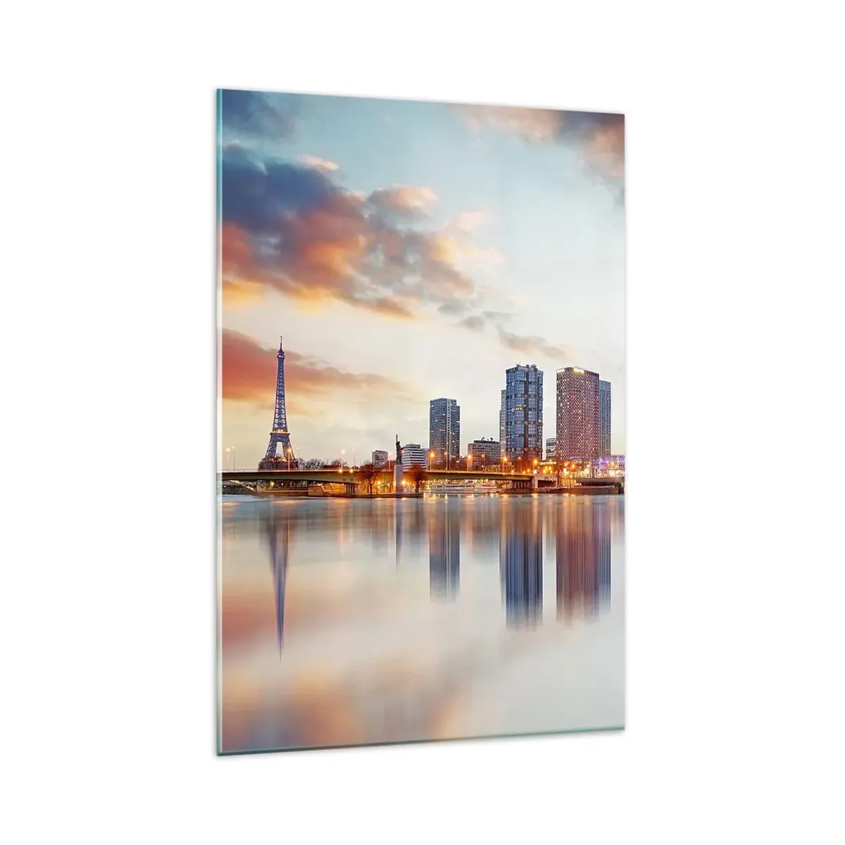 Tablou pe sticlă - Calmul monumental al Parisului - 80x120 cm