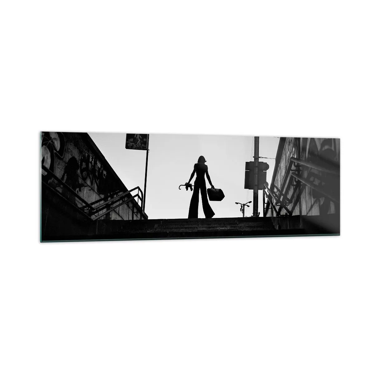 Tablou pe sticlă - Rătăcire urbană - 160x50 cm